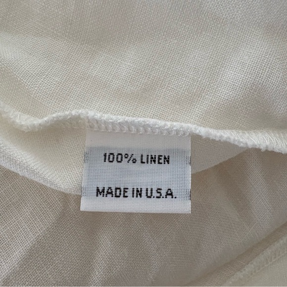 Bryn Walker Cream White Linen Midi Dress - Picture 6 of 10